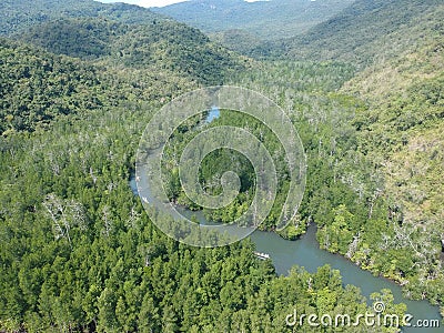 estuary in Rangko, East Nusa Tenggara. Stock Photo