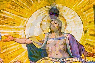 esus Last Judgment Vasari Fresco J Dome Duomo Cathedral Florence Editorial Stock Photo