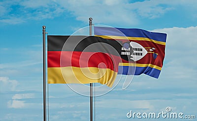 Eswatini and Germany flag Stock Photo