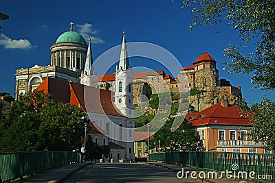 Esztergom Basilica, Castle and Church Stock Photo