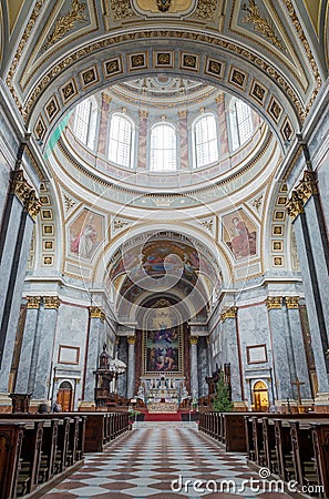 Esztergom Basilica interior, Esztergom, Hungary Editorial Stock Photo