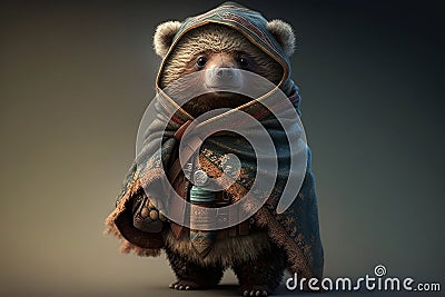 etailingCute and Detailed: The Epic Little Bear in Unreal Engine 5 Stock Photo