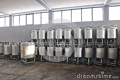 Ðœetal barrels Stock Photo