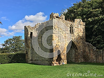 Etal Castle Gate Tower, Northumberland. UK Stock Photo