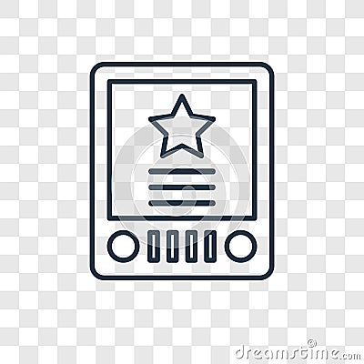 Etch a sketch toy concept vector linear icon isolated on transparent background, Etch a sketch toy concept transparency logo in o Vector Illustration