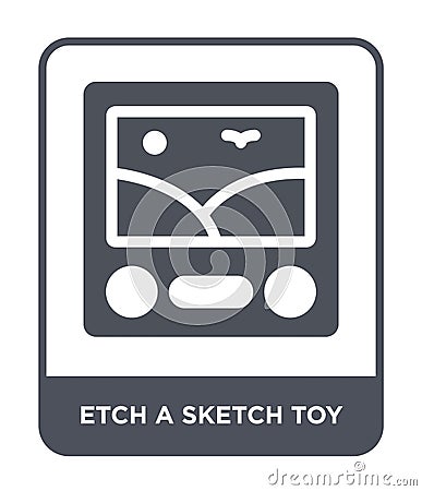 etch a sketch toy icon in trendy design style. etch a sketch toy icon isolated on white background. etch a sketch toy vector icon Vector Illustration