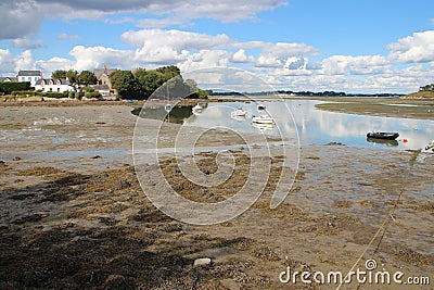 etel river in saint-cado in brittany (france) Stock Photo