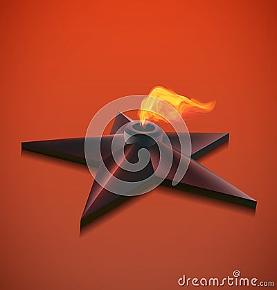 Eternal Flame isolated Vector Illustration