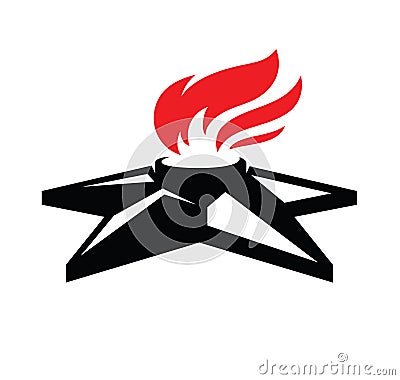 Eternal flame symbol Vector Illustration