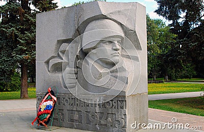 Eternal flame war memorial in Yaroslavl, Russia. Editorial Stock Photo