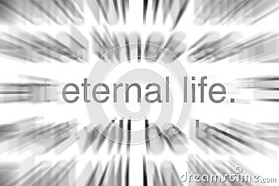 Eternal Life in Scripture Stock Photo