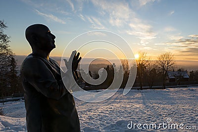 Eternal Peace sculpture on Oslo hill Stock Photo