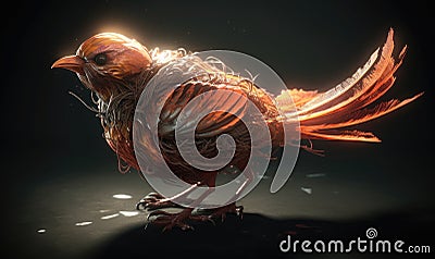 Eternal renewal Phoenix bird's rebirth symbolizes endless cycles of transformation. Creating using generative AI tools Stock Photo