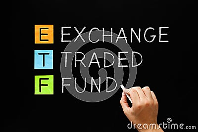 ETF - Exchange Traded Fund Concept Stock Photo