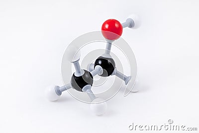 Ethanol Molecule Structure (C2H6O) Stock Photo