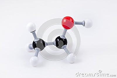 Ethanol Molecule Structure (C2H6O) Stock Photo