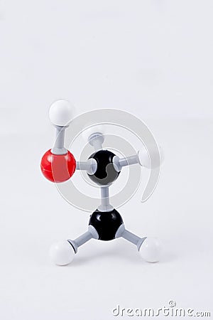 Ethanol Molecule Structure (C2H6O) Stock Photo