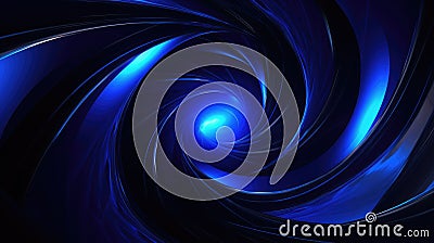 Ethereal Blue Swirls: Abstract Tech-Inspired Background Design Stock Photo