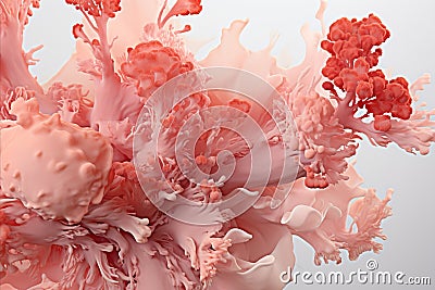 Ethereal Coral Rituals. Calming Rhythms and Serene Underwater Atmosphere, Oceanic Tranquility Stock Photo