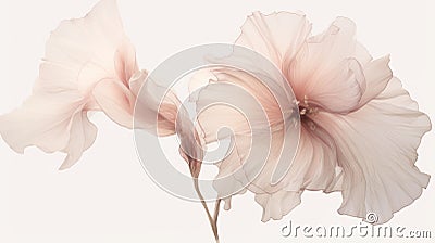 Ethereal Floral Abstractions In Pink And Beige Stock Photo