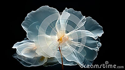 Ethereal Floral Photography Graceful Curves And Harmonious Balance Stock Photo