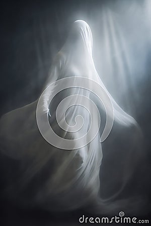 Ethereal ghost apparition Cartoon Illustration