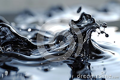 Ethereal Mercury Blobs Stock Photo