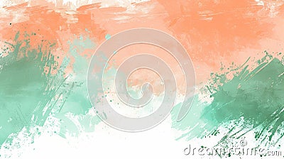 Ethereal mist tranquil coral and mint spring abstract background for serene renewal Stock Photo