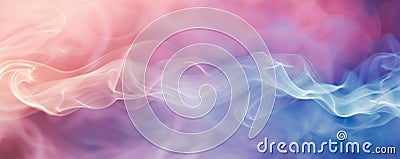 Ethereal misty fog in abstract colors floats across a bright background, creating a soft, surreal Stock Photo