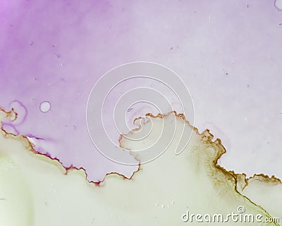 Ethereal Paint Texture. Alcohol Ink Wave Stock Photo