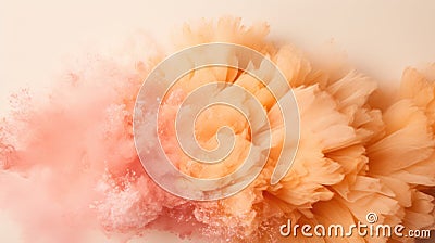 Ethereal Peach Fuzz Textures in Soft, Whimsical Abstract. GenerativeAI Stock Photo