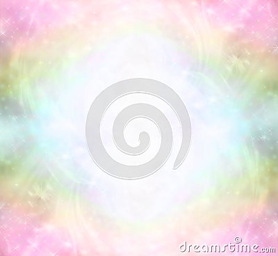 Ethereal Rainbow Healing Light Energy Field Stock Photo