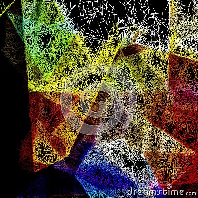 Line based Background Art Embracing the Beauty of Intricate Patterns and Enchanting Visual Backdrops Stock Photo