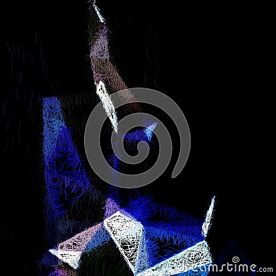 Line based Background Art Embracing the Beauty of Intricate Patterns and Enchanting Visual Backdrops Stock Photo