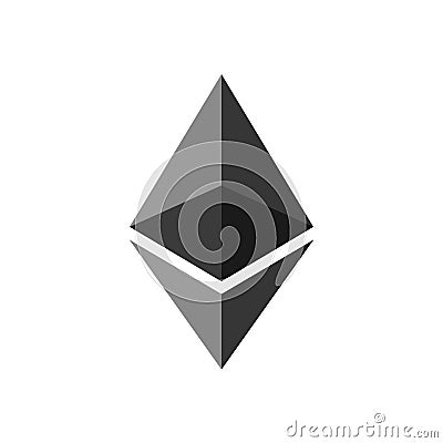 Ethereum. Cryptocurrency Ethereum logo. Cryptography modern money. Vector Illustration