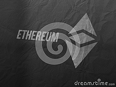 Ethereum cryptocurrency and modern banking concept. Editorial Stock Photo