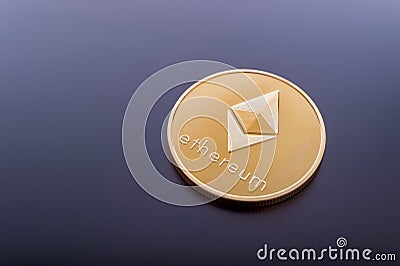 Ethereum ETH coin. Editorial Stock Photo