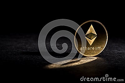 Ethereum ether coin Editorial Stock Photo