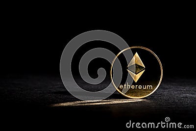 Ethereum ether coin Editorial Stock Photo