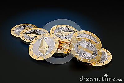 Ethereum - Virtual Money Editorial Stock Photo