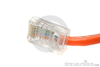 Ethernet Cable Connector Stock Photo