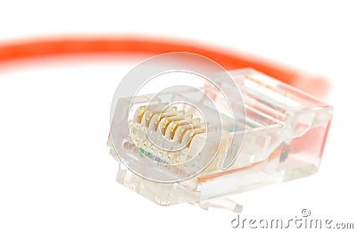 Ethernet Cable Connector Stock Photo