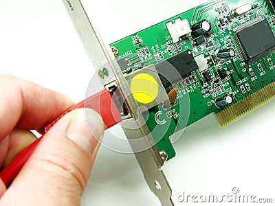 Ethernet card Stock Photo