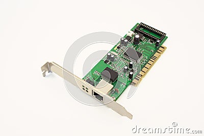 Ethernet card for personal computer. Stock Photo