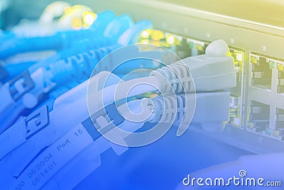 Ethernet copper cables Stock Photo