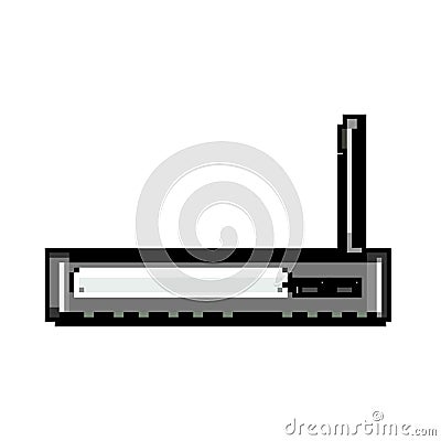 ethernet dsl modem game pixel art vector illustration Vector Illustration