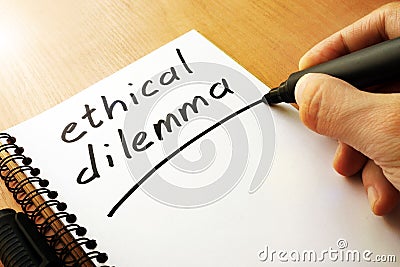 Ethical dilemma. Stock Photo