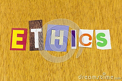 Ethics integrity honesty trust leadership skill Stock Photo