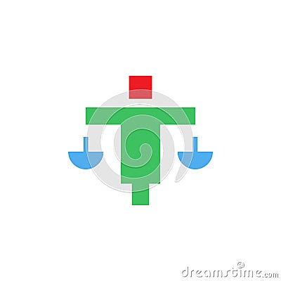 Ethics vector icon logo design Vector Illustration