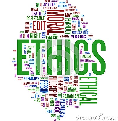 Ethics word cloud Stock Photo